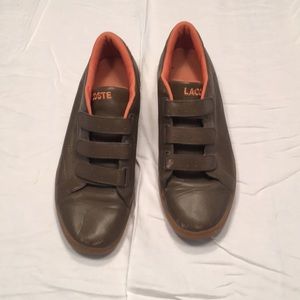 Lacoste Brown Velcro shoes